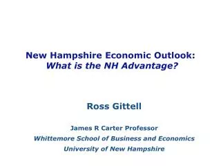 new hampshire economic outlook what is the nh advantage