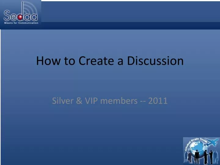 how to create a discussion