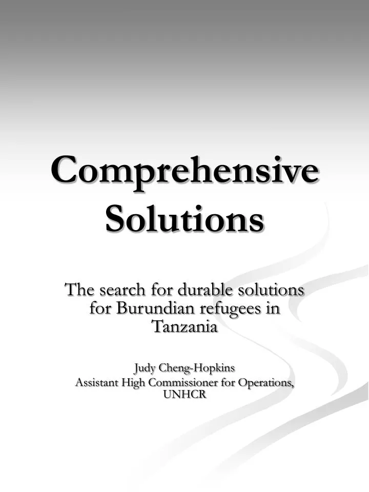 comprehensive solutions
