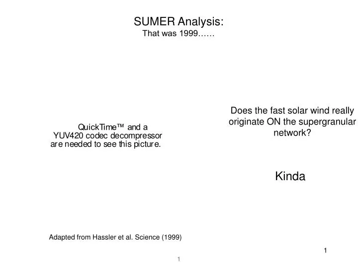 sumer analysis that was 1999