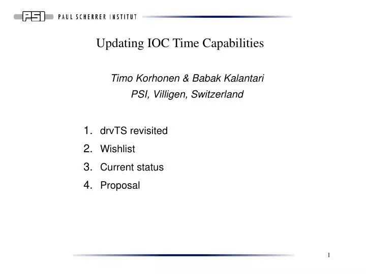 updating ioc time capabilities
