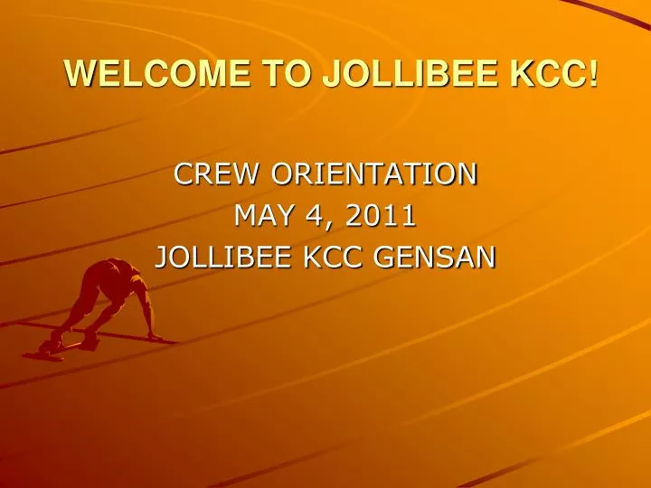 welcome to jollibee kcc
