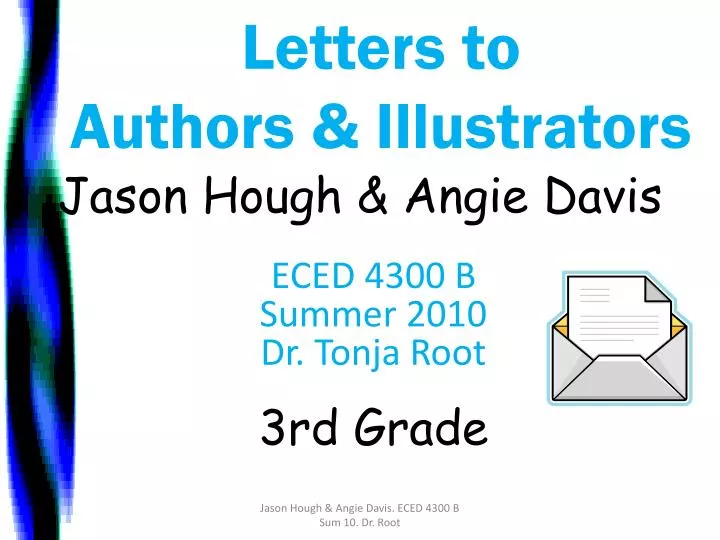 letters to authors illustrators