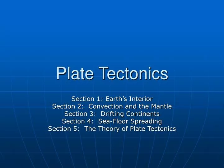 plate tectonics