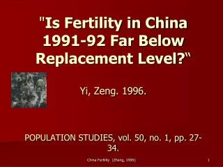 China : Total fertility rate
