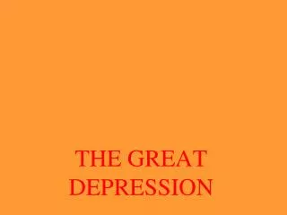 the great depression
