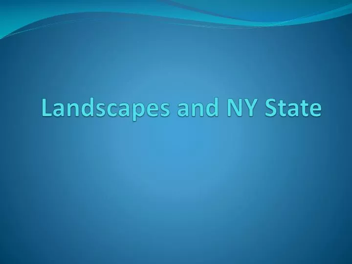 landscapes and ny state