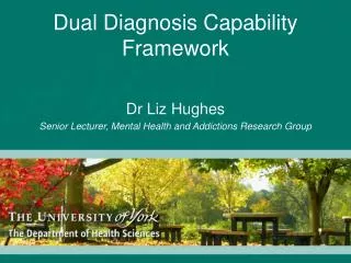 Dual Diagnosis Capability Framework
