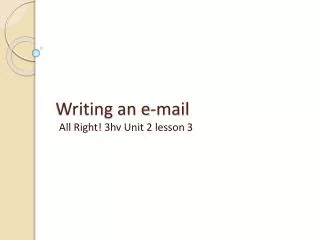 writing an e mail