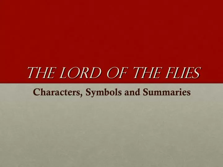 the lord of the flies