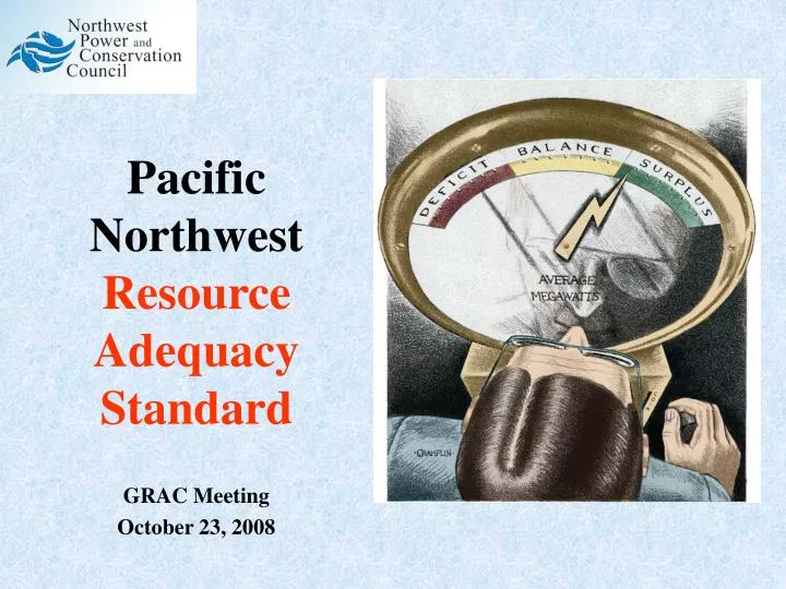 pacific northwest resource adequacy standard
