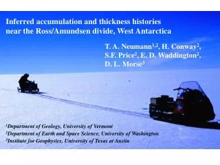 Inferred accumulation and thickness histories near the Ross/Amundsen divide, West Antarctica