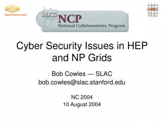 Cyber Security Issues in HEP and NP Grids