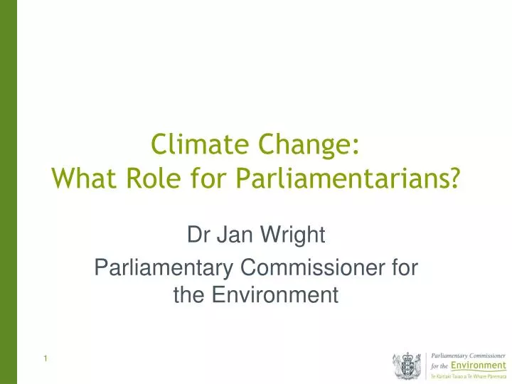 climate change what role for parliamentarians