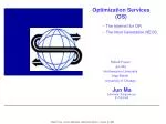 Optimization Services: Enabling the Internet for Operations Research - slide 1