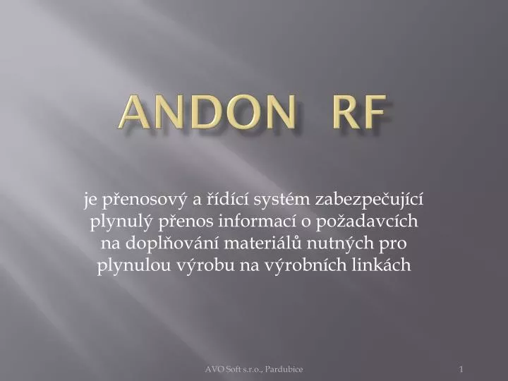 andon rf