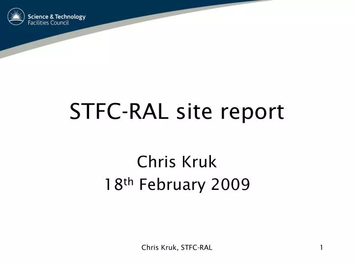 stfc ral site report