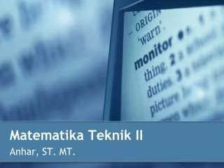 matematika teknik ii