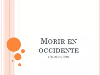 morir en occidente