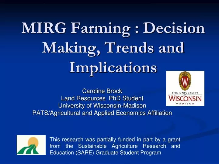 mirg farming decision making trends and implications