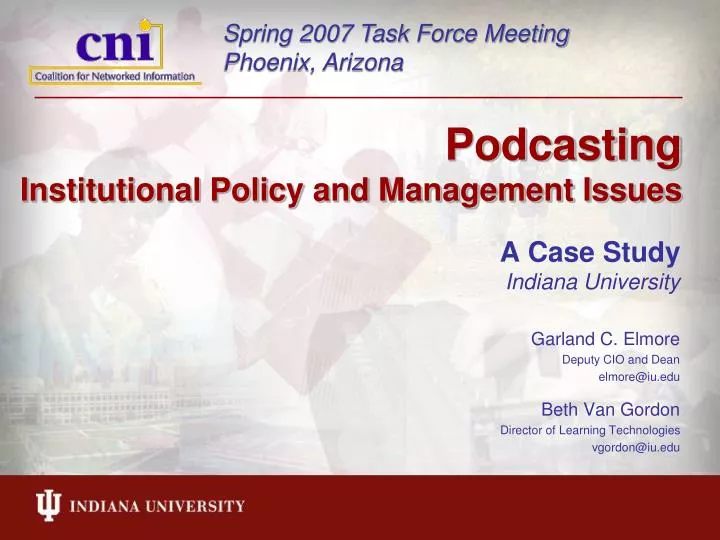 podcasting institutional policy and management issues