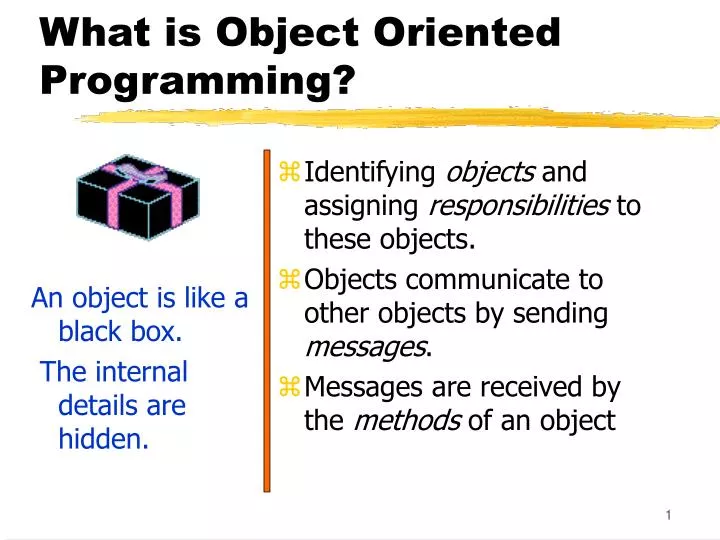 what is object oriented programming