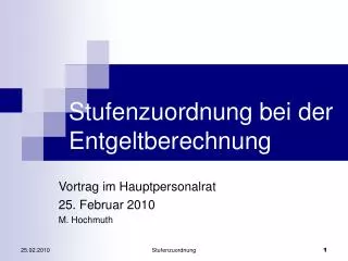 stufenzuordnung bei der entgeltberechnung