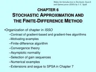 chapter 6 s tochastic a pproximation and the f inite d ifference m ethod