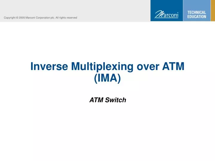 inverse multiplexing over atm ima