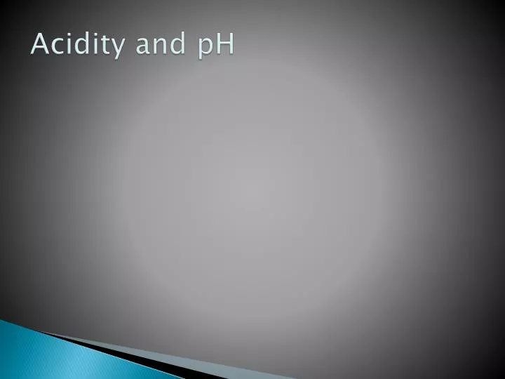 acidity and ph