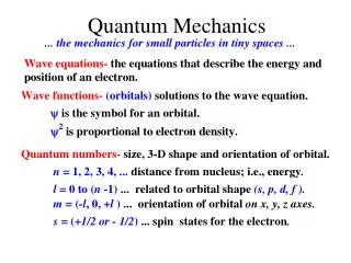 Quantum Mechanics