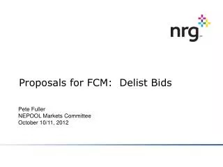 Proposals for FCM: Delist Bids