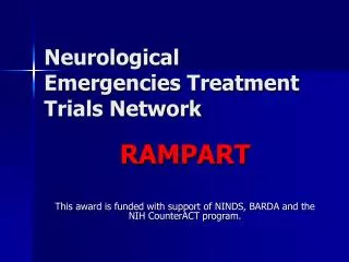 Neurological Emergencies Treatment Trials Network