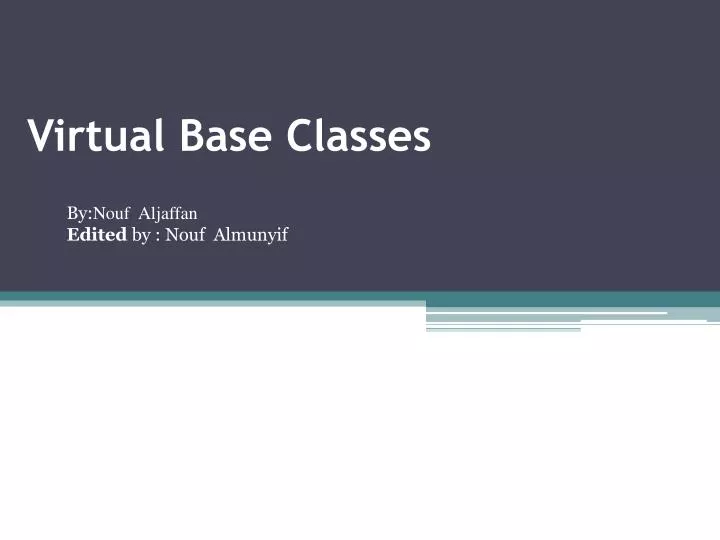 virtual base classes
