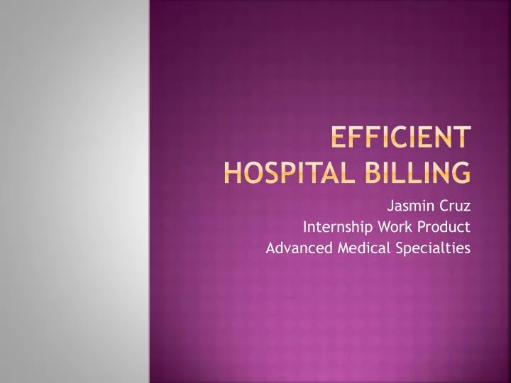 efficient hospital billing