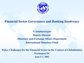 Financial Sector Governance and Banking Insolvency
