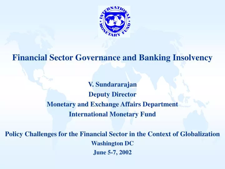 financial sector governance and banking insolvency