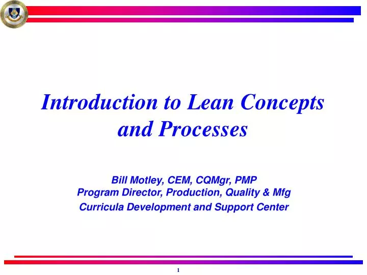 introduction to lean concepts and processes