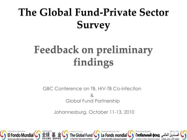 the global fund private sector survey feedback on preliminary findings
