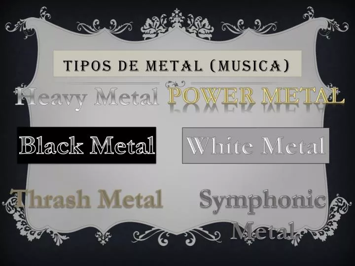 tipos de metal musica
