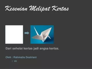 kesenian melipat kertas