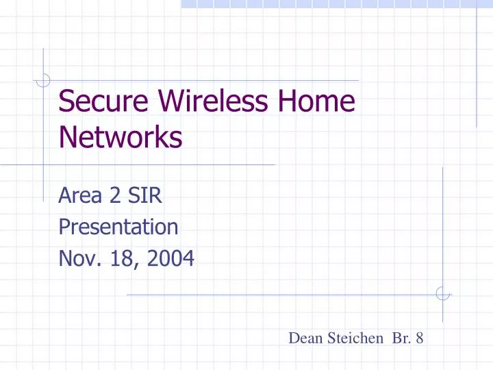 secure wireless home networks