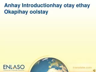 anhay introductionhay otay ethay okapihay oolstay