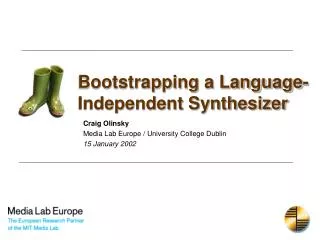 Bootstrapping a Language-Independent Synthesizer