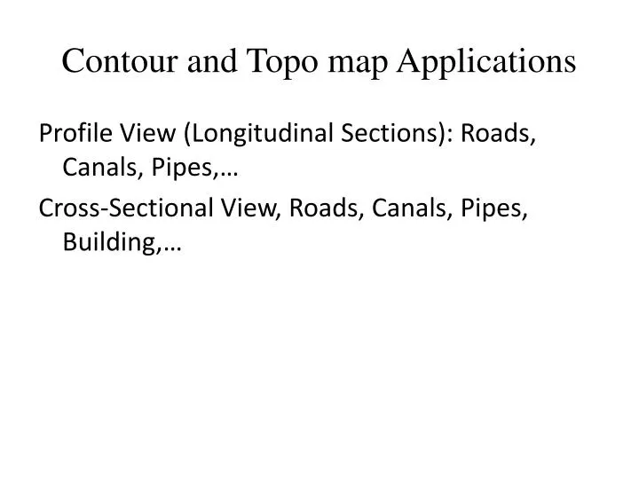 contour and topo map applications