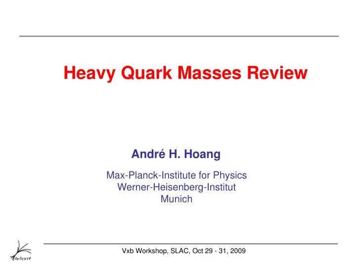 heavy quark masses review
