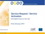 Service Request / Service Activation - slide 1
