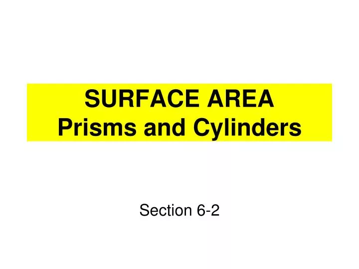surface area prisms and cylinders