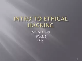 intro to ethical hacking