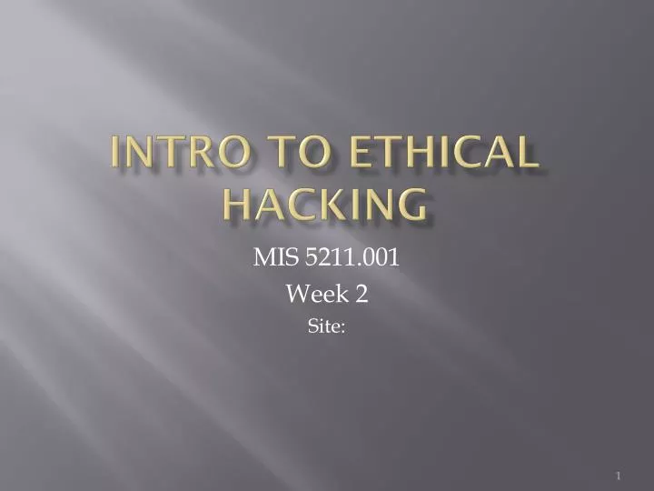 intro to ethical hacking